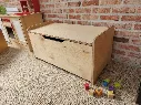 Houten speelgoed- en opbergkist